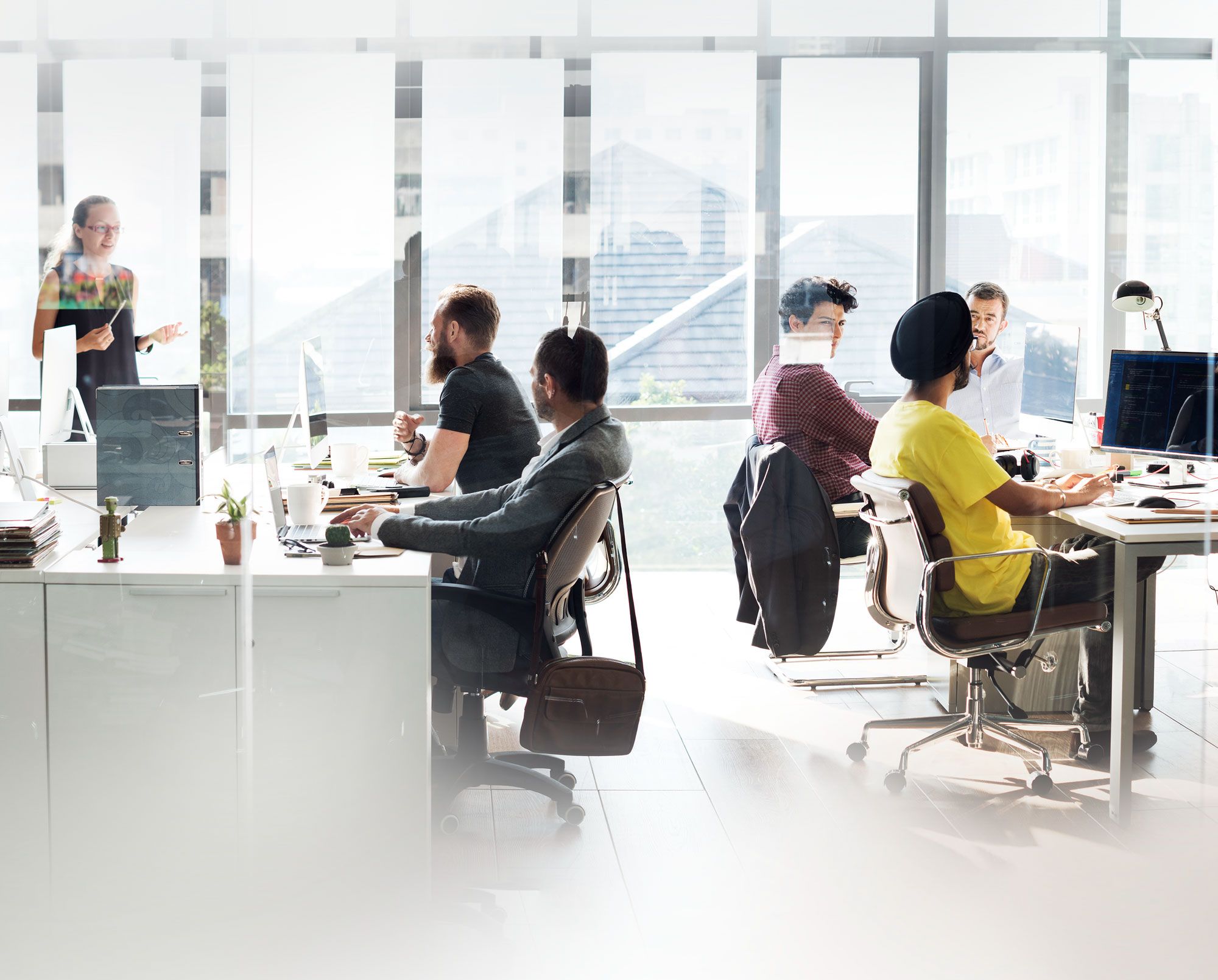 team in an office setting